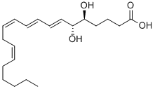 Molecular Structure of 82948-88-7 ((5S,6S)-DIHYDROXY-(7E,9E,11Z,14Z)-EICOSATETRAENOIC ACID)